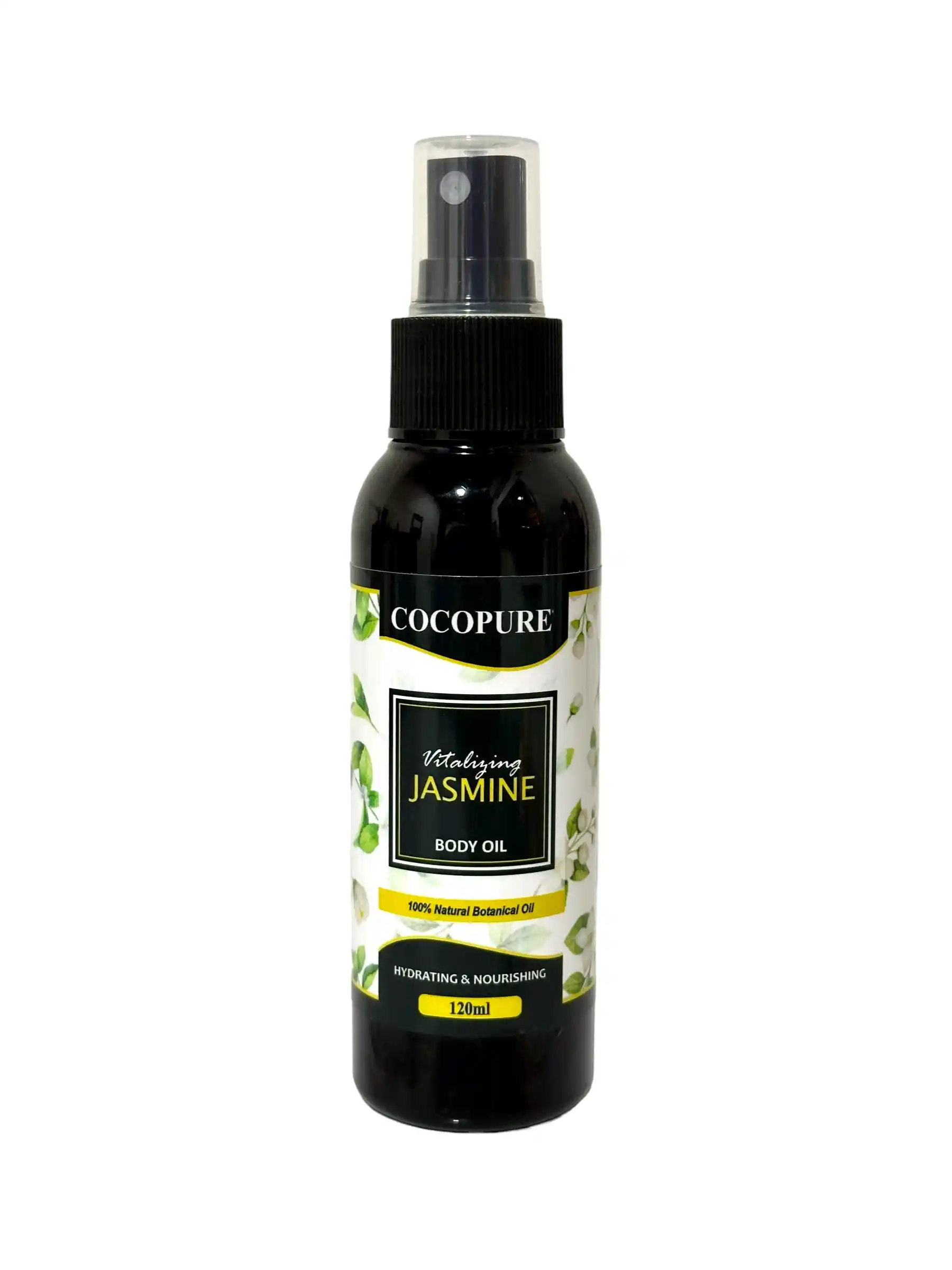 CocoPure jasmine body oil 120ml, natural stress relief and mood lifting oil Kenya