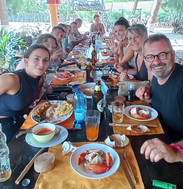 Pranzo a base di pesce sull'isola di Robinson
