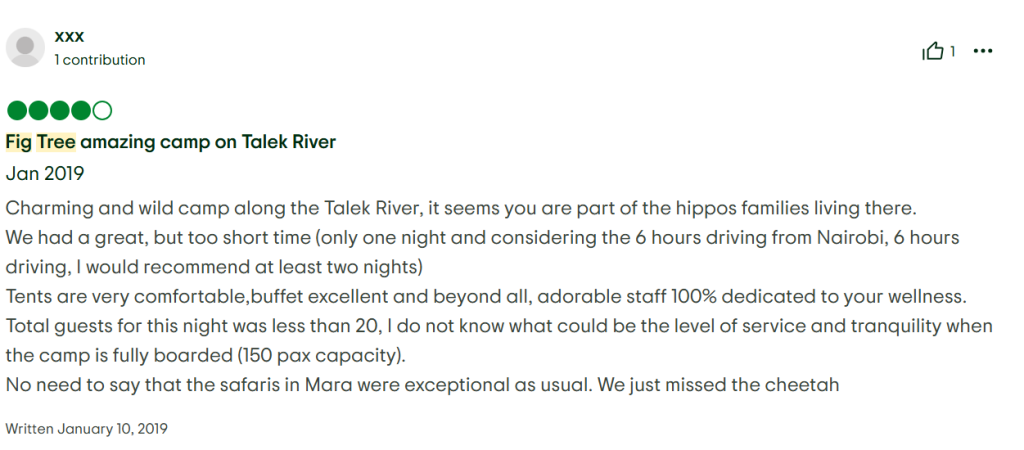 4 Day Masai Mara Safari tripadvisor review
