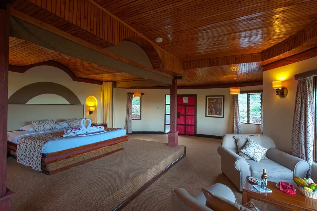 Rondavel style guest rooms at Mara Sopa Lodge