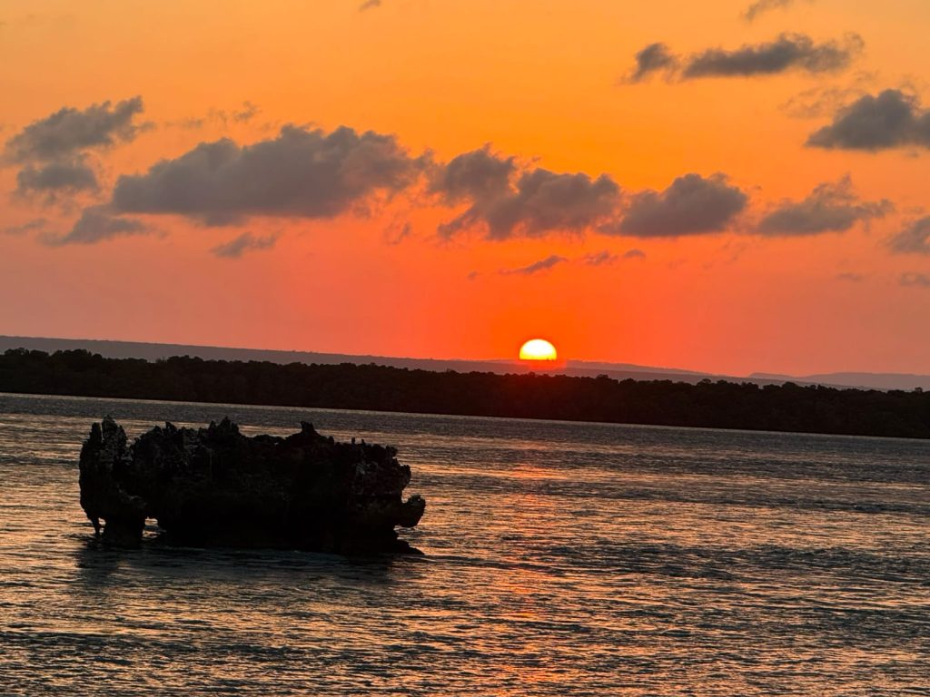Amache sospese sull'acqua al Lichthaus, Mida Creek, Watamu