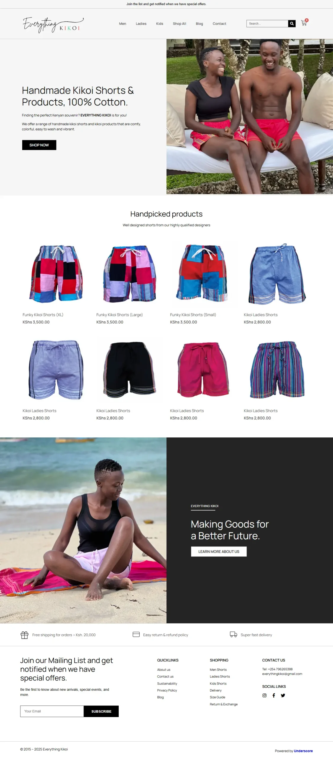online shop web design portfolio kenya